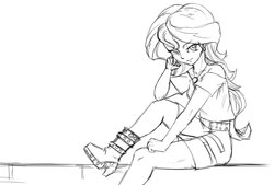 Size: 2039x1377 | Tagged: safe, artist:oberon826, sunset shimmer, equestria girls, g4, female, sketch, solo