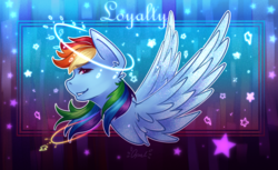 Size: 3600x2200 | Tagged: safe, artist:kot-of-eden, artist:saphirecat11, part of a set, rainbow dash, pegasus, pony, g4, element of loyalty, female, high res, jewelry, looking at you, mare, necklace, solo