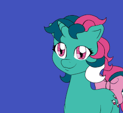 Size: 657x607 | Tagged: safe, artist:imaranx, fizzy, pony, unicorn, g1, animated, bubblegum, cute, fizzybetes, food, frame by frame, gum, popping, ych result