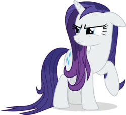 Size: 5355x4862 | Tagged: safe, artist:shutterflyeqd, rarity, pony, unicorn, a rockhoof and a hard place, g4, absurd resolution, angry, drenched, female, mare, raised hoof, simple background, solo, transparent background, vector, wet, wet mane, wet mane rarity