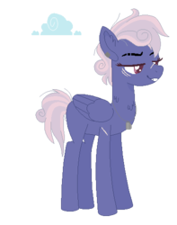 Size: 394x499 | Tagged: safe, artist:dragonshadow124, artist:selenaede, oc, oc only, oc:cloud buster, pegasus, pony, base used, dog tags, ear piercing, earring, eye scar, female, grin, jewelry, magical lesbian spawn, mare, next generation, offspring, parent:rolling thunder, piercing, scar, simple background, smiling, solo, transparent background