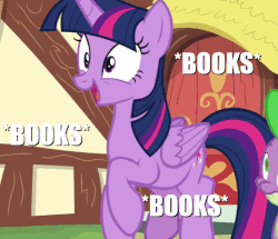 Size: 570x490 | Tagged: safe, edit, edited screencap, screencap, spike, twilight sparkle, alicorn, dragon, pegasus, pony, g4, ppov, adorable face, adorkable, animated, book, bookhorse, cropped, cute, derail in the comments, dork, excited, female, frown, grin, happy, male, mare, meme, open mouth, ponyville, prancing, purple smart, raised hoof, raised leg, smiling, solo focus, stare, talking, that pony sure does love books, trotting, trotting in place, twiabetes, twilight sparkle (alicorn), wide eyes