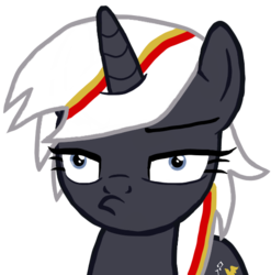 Size: 563x570 | Tagged: safe, oc, oc only, oc:velvet remedy, pony, unicorn, fallout equestria, g4, it isn't the mane thing about you, fanfic art, female, horn, simple background, solo, transparent background, unamused