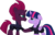 Size: 13381x8582 | Tagged: safe, artist:ejlightning007arts, tempest shadow, twilight sparkle, alicorn, pony, g4, my little pony: the movie, absurd resolution, armor, broken horn, crying, cute, eye scar, horn, scar, simple background, tears of joy, transparent background, twilight sparkle (alicorn), wavy mouth