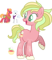 Size: 2046x2333 | Tagged: safe, artist:leaf-in-thewind, big macintosh, double diamond, oc, g4, base used, doublemac, female, freckles, gay, high res, magical gay spawn, male, offspring, parent:big macintosh, parent:double diamond, parents:doublemac, shipping, simple background, transparent background, unshorn fetlocks