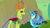 Size: 1280x720 | Tagged: safe, screencap, princess ember, thorax, changedling, changeling, dragon, g4, my little pony: friendship is magic, triple threat, blowing, changeling king, dragon lord ember, dragoness, duo, female, hand on hip, king thorax, male