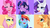 Size: 986x554 | Tagged: safe, artist:waterz-colrxz, applejack, fluttershy, pinkie pie, rainbow dash, rarity, twilight sparkle, earth pony, pegasus, pony, unicorn, g4, female, mane six, mare