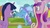 Size: 1920x1080 | Tagged: safe, screencap, carrot top, golden harvest, princess cadance, princess flurry heart, trixie, twilight sparkle, alicorn, pony, unicorn, g4, road to friendship, aunt and niece, auntie twilight, baby, baby pony, diaper, female, foal, mare, mother and daughter, sisters-in-law, twilight sparkle (alicorn), twilight sparkle is not amused, unamused