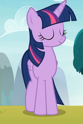 Size: 425x630 | Tagged: safe, screencap, twilight sparkle, alicorn, pony, g4, non-compete clause, cropped, eyes closed, female, twilight sparkle (alicorn), wings