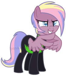 Size: 630x722 | Tagged: safe, artist:ipandacakes, oc, oc only, oc:gusty gale, pegasus, pony, g4, the washouts (episode), alternate universe, base used, female, mare, offspring, parent:bow hothoof, parent:windy whistles, parents:windyhoof, simple background, solo, transparent background, washouts uniform, wing hands