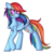 Size: 1791x1791 | Tagged: safe, artist:xcinnamon-twistx, rainbow dash, pegasus, pony, g4, angry, colored pupils, female, messy hair, simple background, solo, transparent background, wings