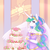 Size: 1125x1125 | Tagged: safe, artist:ladychimaera, princess celestia, alicorn, anthro, g4, breasts, cake, cakelestia, clothes, crown, devious, dress, female, fingerless gloves, food, gloves, jewelry, looking at you, mare, regalia, shhh, smiling, solo, spoon, this will end in weight gain