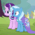Size: 676x676 | Tagged: safe, edit, screencap, starlight glimmer, trixie, pony, unicorn, g4, road to friendship, season 8, animated, cape, clothes, do not want, duo, female, image macro, impact font, mare, meme, nope, reaction image, trixie's cape
