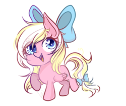 Size: 1024x855 | Tagged: safe, artist:ellaellylove, oc, oc only, oc:bay breeze, pegasus, pony, bow, chibi, cute, female, hair bow, heart eyes, mare, open mouth, simple background, tail bow, transparent background, wingding eyes