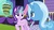 Size: 1920x1080 | Tagged: safe, screencap, starlight glimmer, trixie, pony, unicorn, g4, road to friendship, bucket, discovery family logo, duo, female, josh haber, magic, mare, smoke bomb, stage, text, title, wand