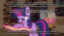 Size: 1280x720 | Tagged: safe, screencap, twilight sparkle, g4, magical mystery cure, analysis, theory