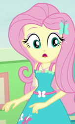 Size: 597x973 | Tagged: safe, screencap, fluttershy, equestria girls, equestria girls specials, g4, my little pony equestria girls: better together, my little pony equestria girls: rollercoaster of friendship, cropped, female, geode of fauna, magical geodes, solo