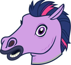 Size: 4000x3671 | Tagged: safe, artist:luckreza8, color edit, edit, twilight sparkle, g4, scare master, colored, hoers mask, looking at you, mask, simple background, transparent background, vector