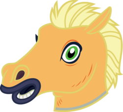 Size: 4000x3671 | Tagged: safe, artist:luckreza8, color edit, edit, applejack, g4, my little pony: friendship is magic, scare master, colored, hoers mask, looking at you, mask, simple background, transparent background, vector