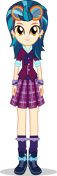 Size: 1969x6001 | Tagged: safe, artist:sebisscout1997, indigo zap, equestria girls, g4, my little pony equestria girls: friendship games, .svg available, clothes, crystal prep academy uniform, crystal prep shadowbolts, female, goggles, looking at you, pleated skirt, school uniform, shoes, simple background, skirt, sneakers, socks, solo, transparent background, vector