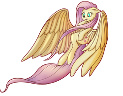 Size: 2373x1839 | Tagged: safe, artist:stratodraw, fluttershy, pegasus, pony, g4, cute, female, mare, shyabetes, simple background, smiling, solo