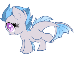 Size: 3000x2364 | Tagged: safe, artist:starlightlore, oc, oc only, half-siren, pony, fangs, female, filly, fins, fish tail, foal, high res, raised leg, simple background, solo, white background