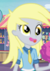 Size: 670x953 | Tagged: safe, screencap, derpy hooves, equestria girls, equestria girls specials, g4, my little pony equestria girls: better together, my little pony equestria girls: rollercoaster of friendship, cotton candy, cropped, cute, derpabetes, solo focus, tongue out