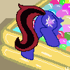 Size: 100x100 | Tagged: safe, artist:lucill-dreamcatcher, oc, oc:skitzy, pony, animated, ball pit, female, gif, pixel art, solo