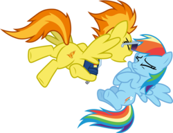 Size: 3906x3000 | Tagged: safe, artist:cloudy glow, artist:pirill, artist:yanoda, rainbow dash, spitfire, pegasus, pony, g4, the washouts (episode), eyes closed, flying, high res, open mouth, show accurate, simple background, sunglasses, transparent background, underhoof, vector, whistle, whistle necklace, yelling