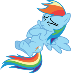Size: 3000x3092 | Tagged: safe, artist:cloudy glow, artist:yanoda, rainbow dash, pegasus, pony, g4, the washouts (episode), cutie mark, eyes closed, female, flying, frown, full body, high res, hooves, mare, simple background, solo, spread wings, tail, transparent background, vector, wings
