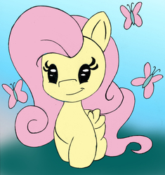 Size: 1650x1756 | Tagged: safe, artist:zemer, fluttershy, butterfly, g4, cute, female, mcdonald's happy meal toys, shyabetes, toy