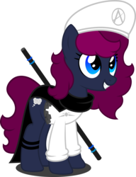 Size: 1280x1666 | Tagged: safe, artist:buckeyescozycafe, oc, oc only, oc:sweet dreams, earth pony, pony, cape, clothes, female, hat, mare, show accurate, simple background, solo, transparent background