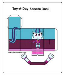 Size: 600x699 | Tagged: safe, artist:grapefruitface1, sonata dusk, equestria girls, g4, my little pony equestria girls: rainbow rocks, craft, female, papercraft, printable, toy a day