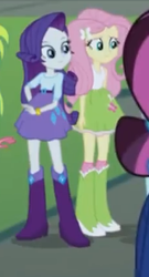 Size: 225x418 | Tagged: safe, screencap, fluttershy, lemon zest, principal abacus cinch, rarity, equestria girls, g4, my little pony equestria girls: friendship games, cropped, female, offscreen character