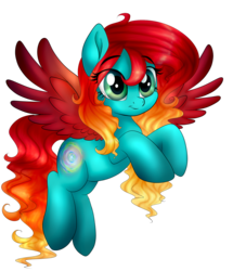 Size: 1816x2110 | Tagged: safe, artist:ondrea, oc, oc only, oc:andromeda, pegasus, pony, blue coat, gradient mane, green eyes, simple background, solo, transparent background