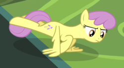 Size: 503x278 | Tagged: safe, screencap, parasol, pegasus, pony, equestria games (episode), g4, background pony, cropped, female, mare, solo, wing-ups