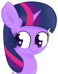 Size: 1248x1587 | Tagged: safe, artist:badponyvectors, twilight sparkle, alicorn, pony, g4, bust, female, looking away, mare, simple background, smiling, solo, twilight sparkle (alicorn), white background
