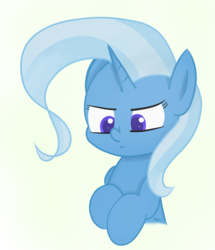 Size: 1280x1491 | Tagged: safe, artist:badponyvectors, trixie, pony, unicorn, g4, bust, female, mare, pouting, raised hoof, simple background, solo, white background