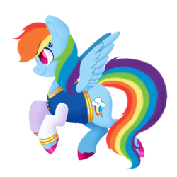 Size: 1500x1500 | Tagged: safe, alternate version, artist:fannytastical, part of a set, rainbow dash, pony, g4, clothes, cute, female, simple background, solo, sticker, sweater, transparent background