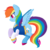 Size: 1500x1500 | Tagged: safe, alternate version, artist:fannytastical, part of a set, rainbow dash, pony, g4, clothes, cute, female, simple background, solo, sticker, sweater, transparent background