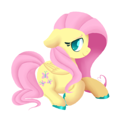 Size: 1500x1500 | Tagged: safe, artist:fannytastical, part of a set, fluttershy, pony, g4, cute, female, simple background, solo, sticker, transparent background