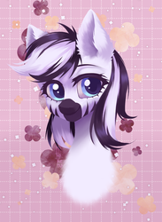 Size: 1279x1746 | Tagged: safe, artist:hikerumin, oc, oc only, earth pony, pony, zebra, bust, commission, cozy, cute, female, looking at you, portrait, smiling, solo, three quarter view, ych result, zebra oc