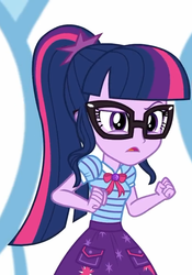 Size: 504x720 | Tagged: safe, screencap, sci-twi, twilight sparkle, equestria girls, equestria girls specials, g4, my little pony equestria girls: better together, my little pony equestria girls: rollercoaster of friendship, bowtie, clothes, cropped, female, geode of telekinesis, glasses, magical geodes, ponytail, skirt, solo