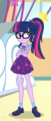 Size: 232x547 | Tagged: safe, screencap, sci-twi, twilight sparkle, equestria girls, equestria girls specials, g4, my little pony equestria girls: better together, my little pony equestria girls: rollercoaster of friendship, clothes, cropped, crossed arms, geode of telekinesis, glasses, legs, ponytail, sci-twi is not amused, shoes, skirt, socks, twilight sparkle is not amused, unamused