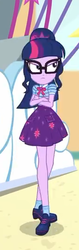 Size: 170x540 | Tagged: safe, screencap, sci-twi, twilight sparkle, equestria girls, equestria girls specials, g4, my little pony equestria girls: better together, my little pony equestria girls: rollercoaster of friendship, clothes, cropped, crossed arms, crossed legs, geode of telekinesis, glasses, legs, ponytail, sci-twi is not amused, shoes, skirt, socks, twilight sparkle is not amused, unamused