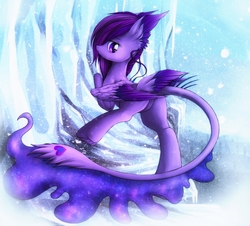 Size: 1280x1158 | Tagged: source needed, useless source url, safe, artist:darkstylerz, oc, oc only, pony, commission, northling, snow, solo, wings