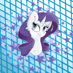 Size: 1780x1785 | Tagged: safe, artist:umbreow, rarity, pony, unicorn, g4, bust, female, mare, solo, sparkles, stars