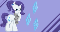 Size: 4098x2175 | Tagged: safe, artist:fearvirus, rarity, pony, g4, solo, wallpaper