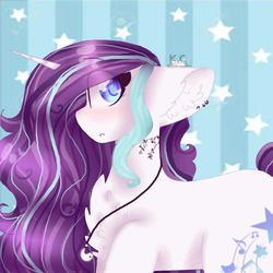 Size: 720x720 | Tagged: safe, artist:crystalraimbow, oc, oc only, oc:magical brownie, pony, unicorn, chest fluff, female, mare, solo