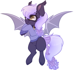 Size: 1024x953 | Tagged: safe, artist:_spacemonkeyz_, oc, oc only, oc:wine, bat pony, pony, clothes, female, mare, simple background, solo, sweater, transparent background